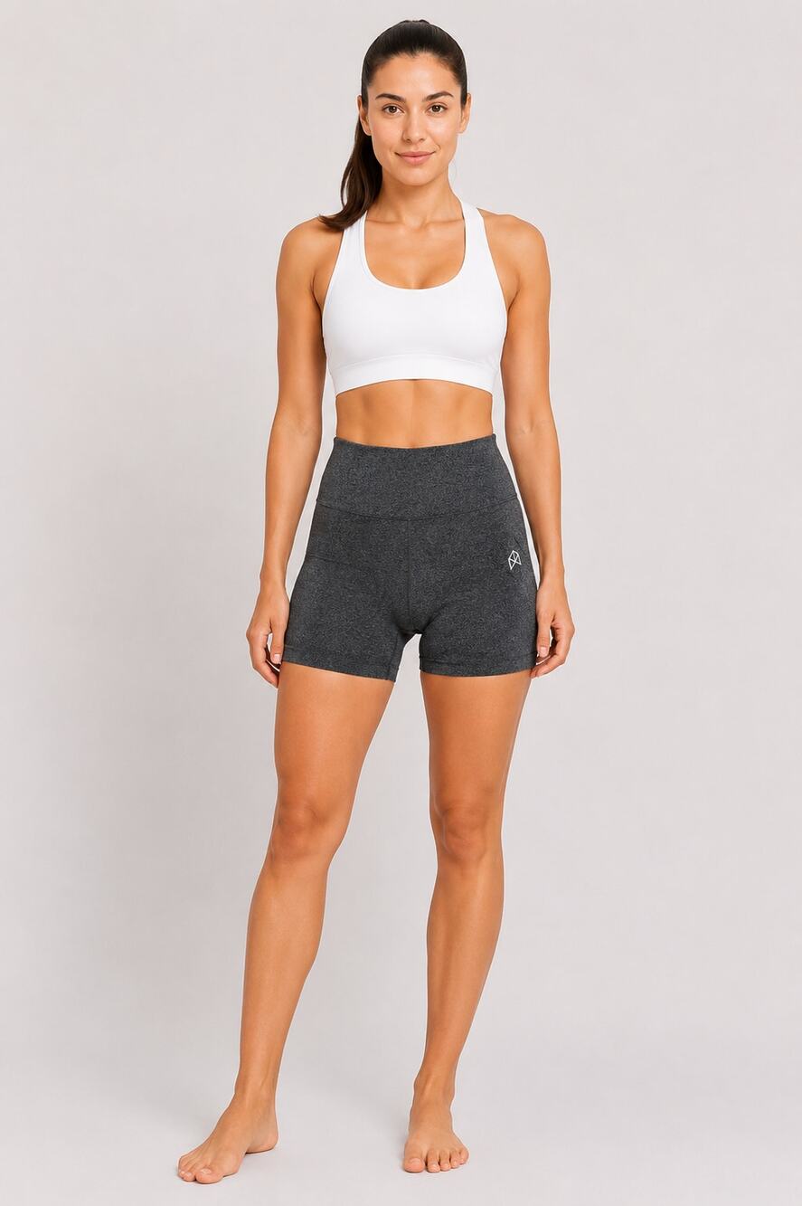 RawGear Womens Scrunch Bum Biker Shorts Size Small Heather Black RG1003 New